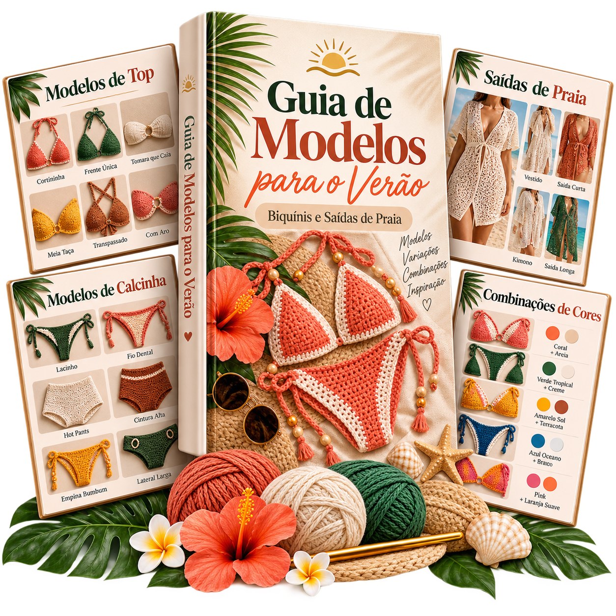 Guia de modelos para o verão: biquínis e saídas de praia de crochê